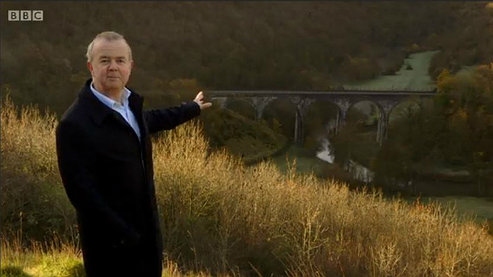 Ian Hislop introduces the setting from high above the Monsal Dale viaduct