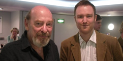 Denis Lill (left) with interviewer Gregory Jameson