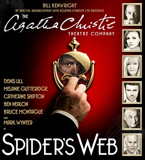 Promotional Flyer for The Agatha Christie Theatre Company's production of Spider's Web