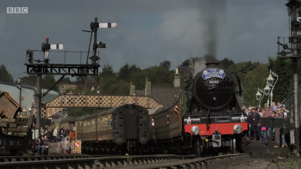 Crowds greeted The Flying Scotsman at every station and vantage point along the route