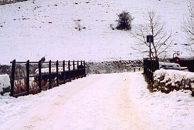 The scene in the winter snow of January 2002