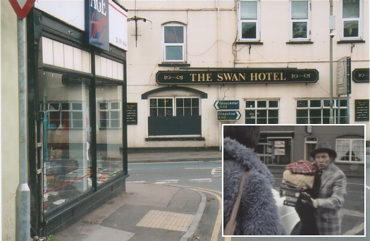 The side street next to the shop where Price's Rolls Royce is parked up